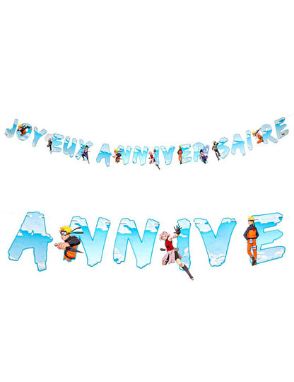 Guirnalda de papel Feliz cumpleaños Naruto Shippuden™ 250 x 16 cm