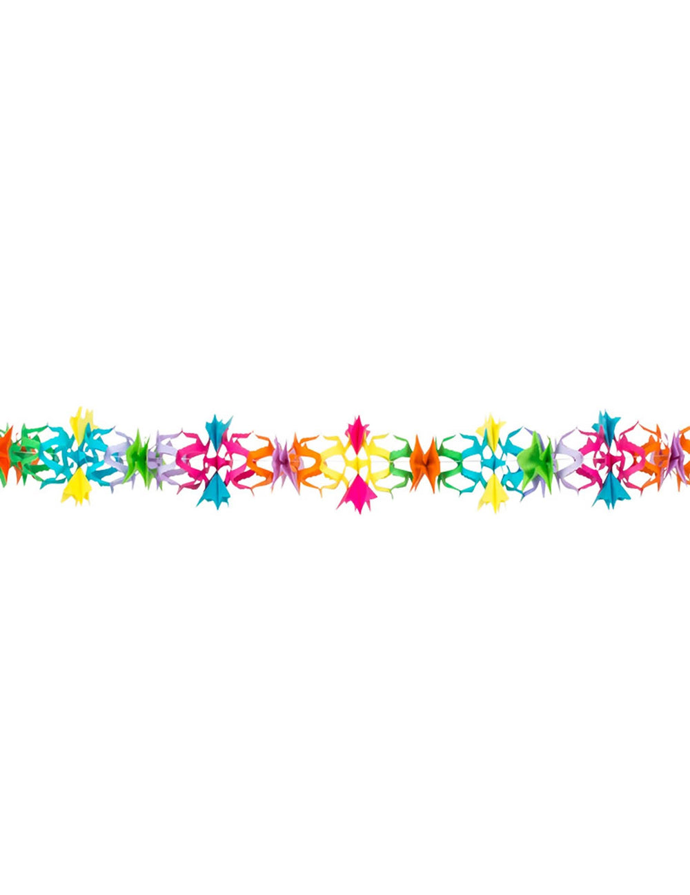Guirnalda de papel con motivo de flores multicolor