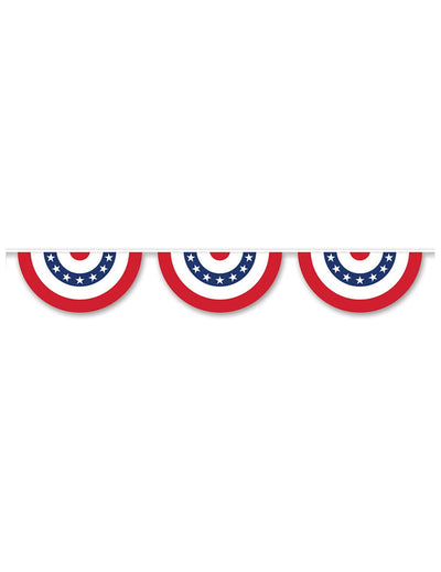 Guirlande en plastique demi cercle USA pour fête bleu blanc rouge avec étoiles