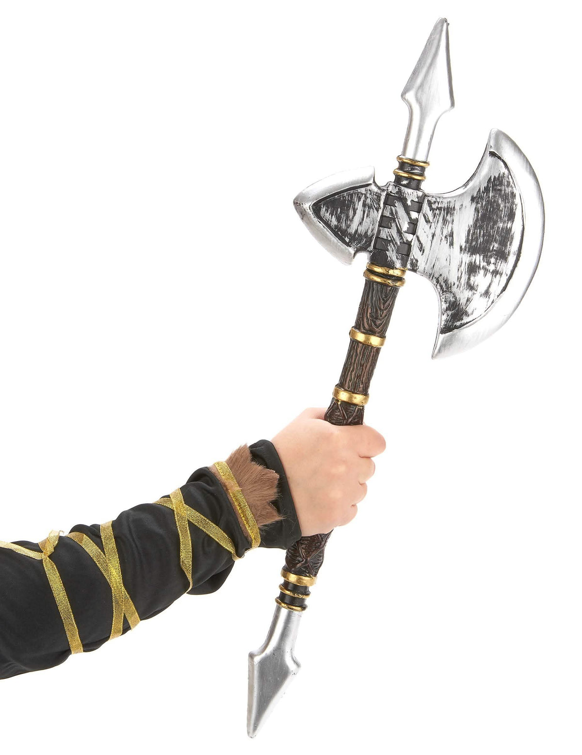 Prise en mano del hacha con puntas vikinga