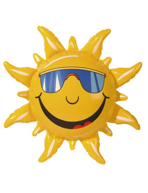 Sol amarillo carry me tema verano para decoración de fiesta con gafas de sol