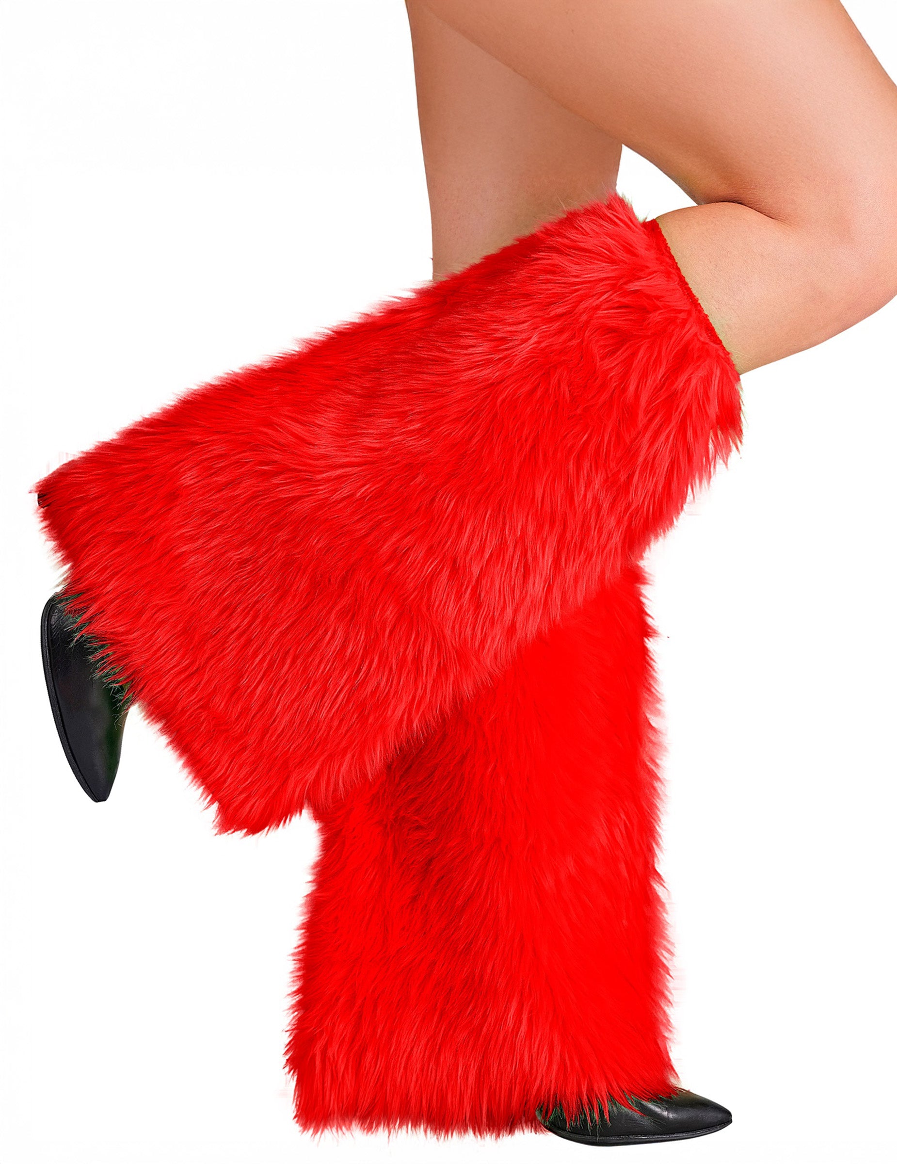 Jambières à poils pour adulte rouges