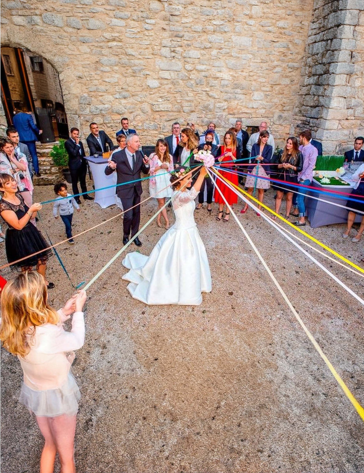 Juego de cintas para boda, 15 cintas multicolores