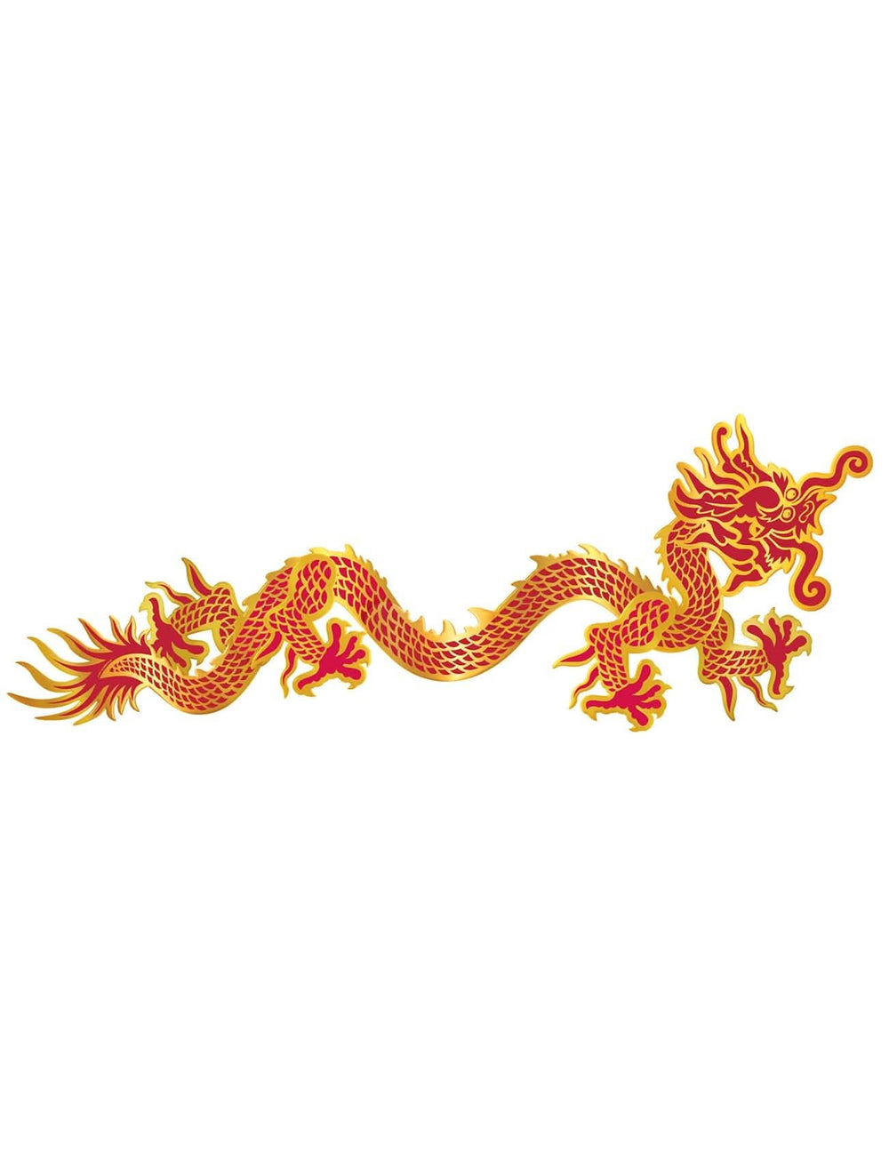 Decoración mural de dragón para el Año Nuevo Chino rojo y dorado