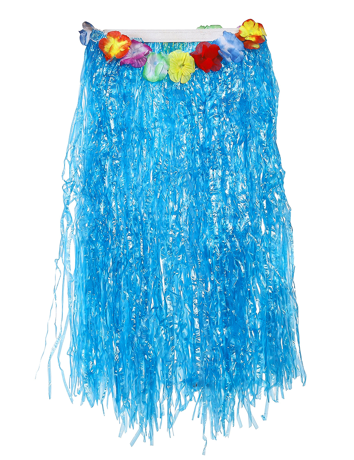 Falda hawaiana azul adulto