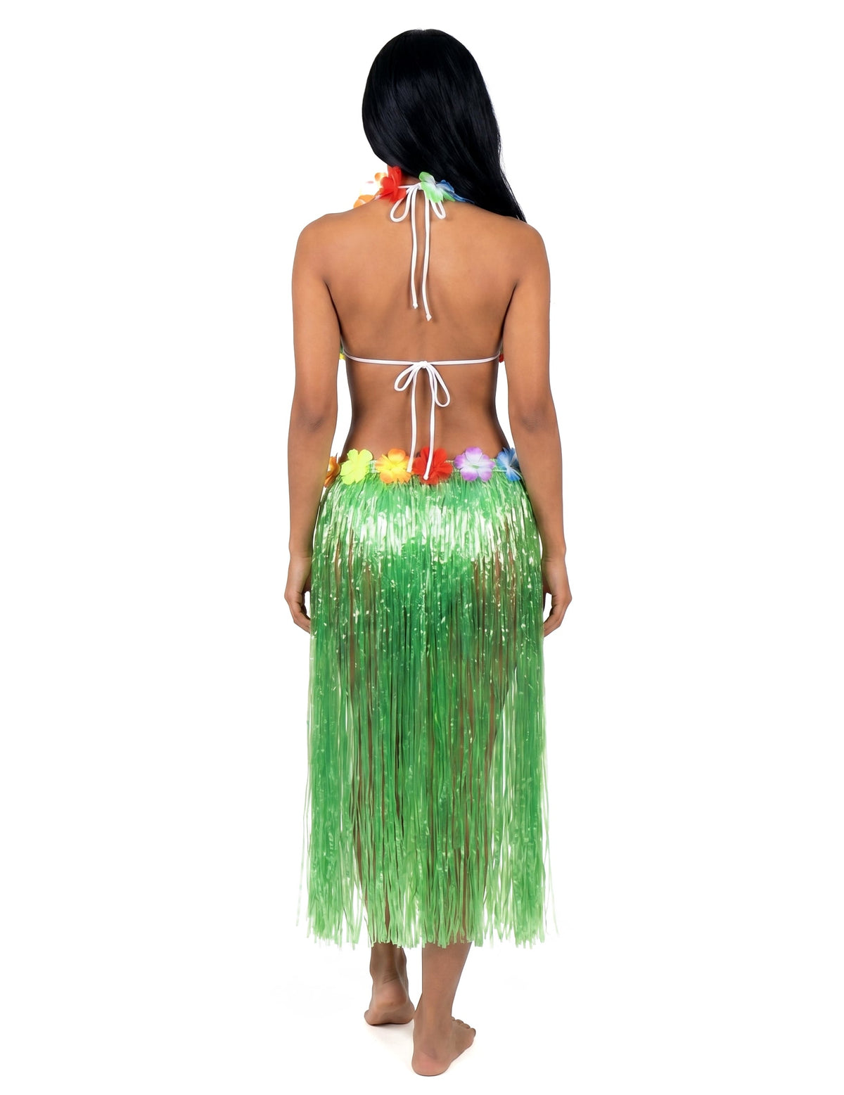 Falda hawaiana verde adulto