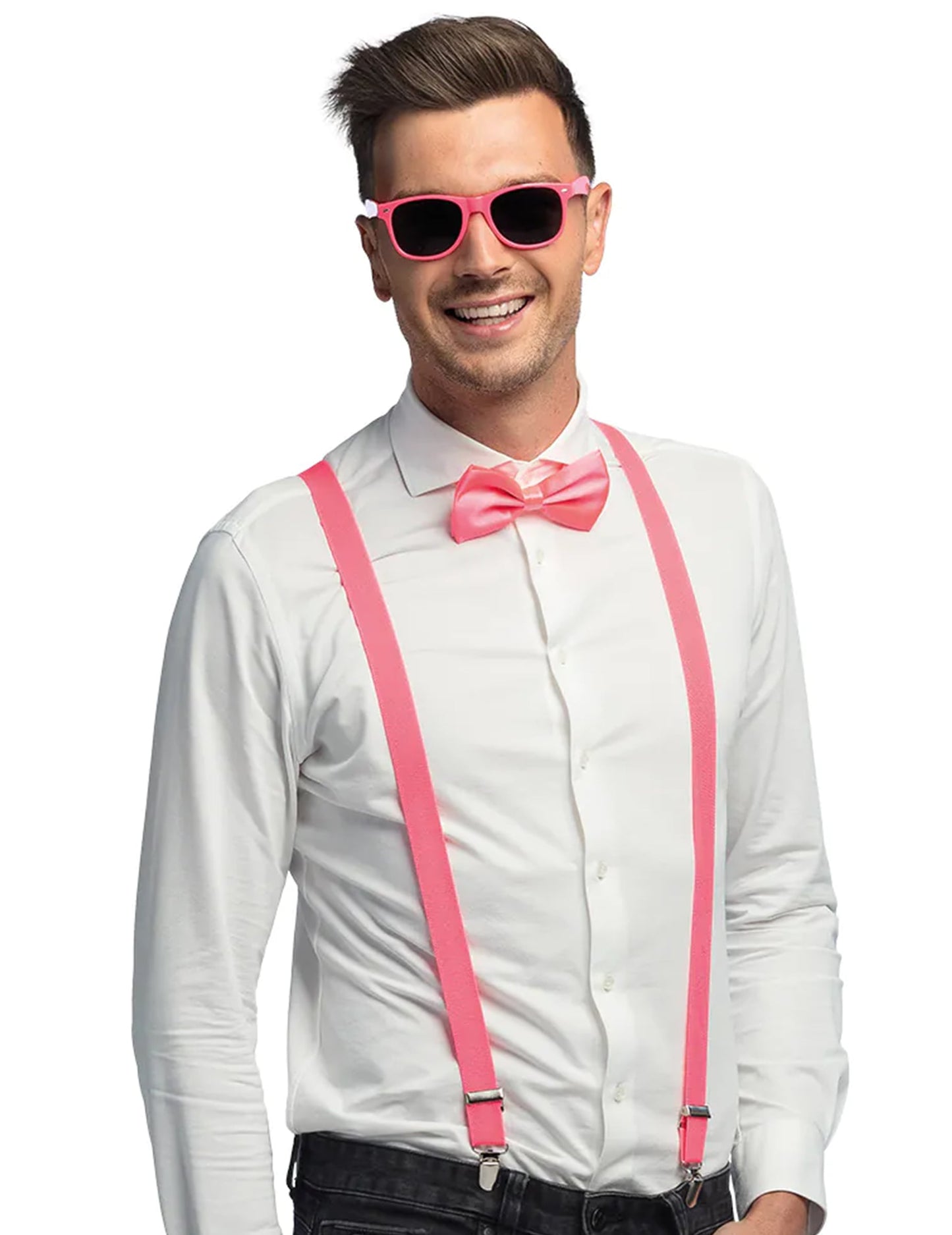Kit de accesorios de 3 piezas rosa flúor UV