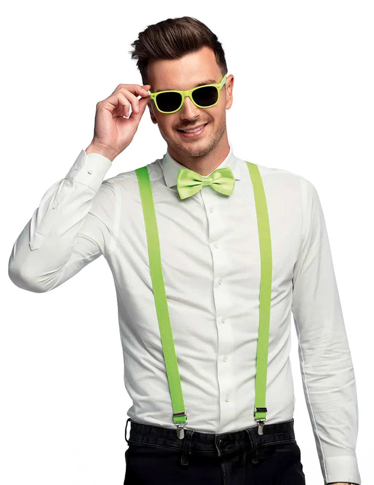Kit de accesorios 3 piezas verde flúor UV