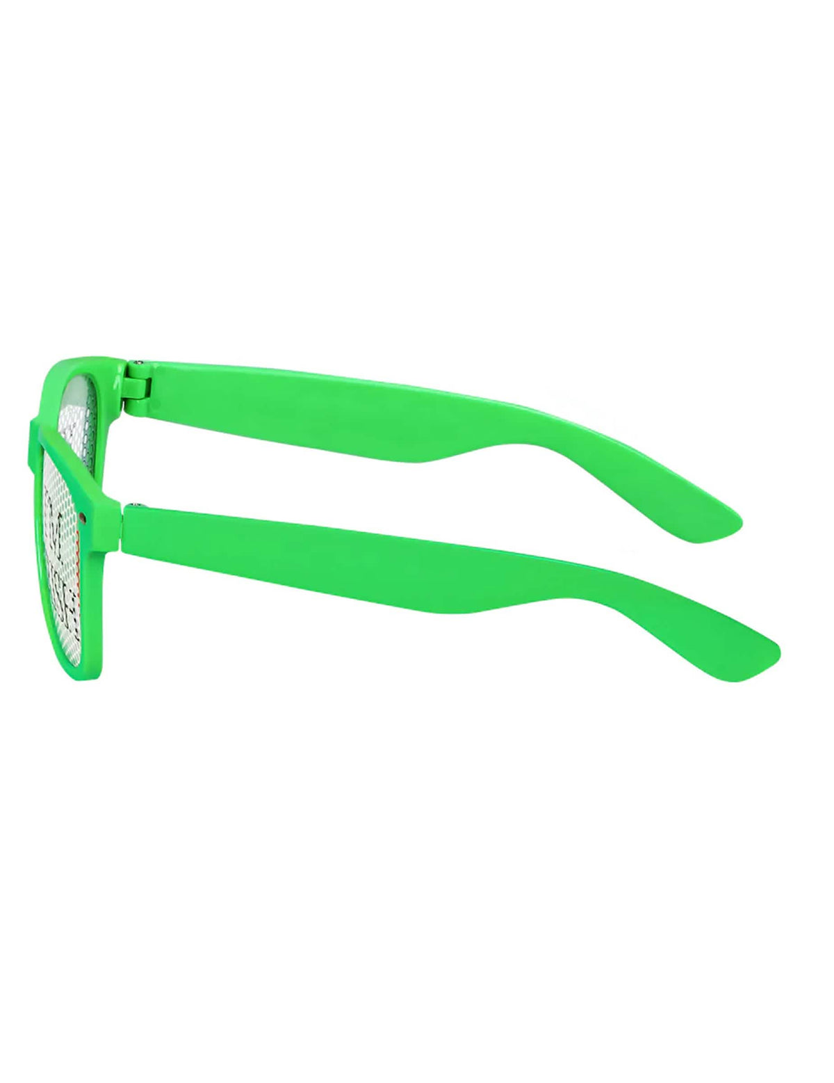 Vue de profil des lunettes du kit accessoires Irlandais St Patrick pour adulte