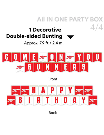 Kit de cumpleaños Arsenal Football Club 44 piezas