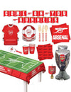 Kit de cumpleaños Arsenal Football Club 75 piezas