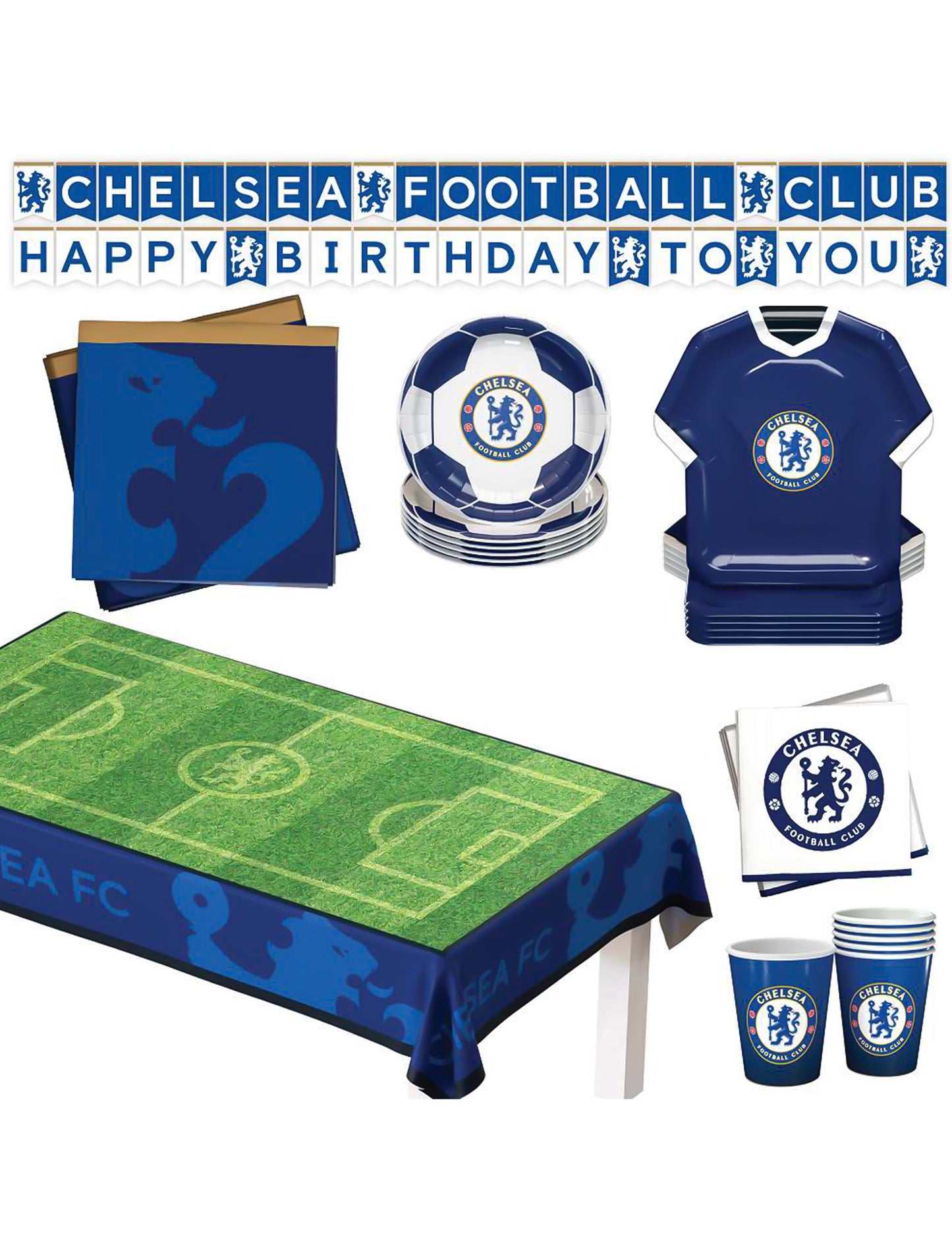 Kit de cumpleaños del Chelsea Football Club 44 piezas