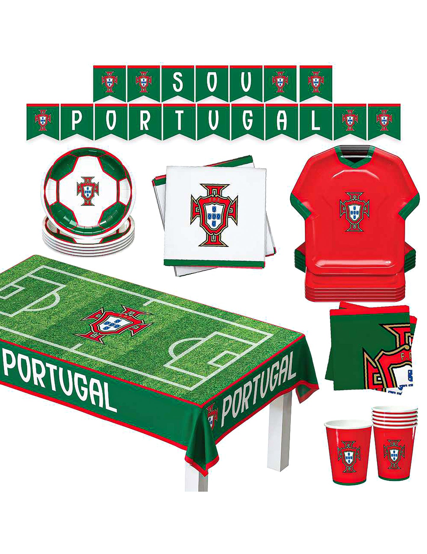 Kit cumpleaños Federación Portuguesa de Fútbol 44 piezas