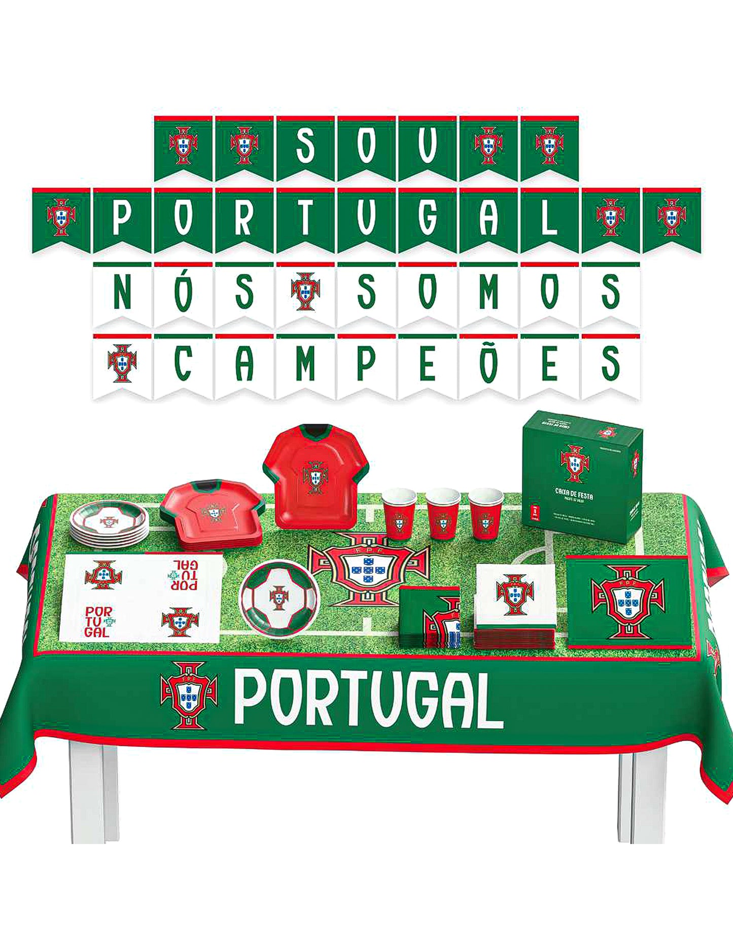 Kit cumpleaños Federación Portuguesa de Fútbol 44 piezas