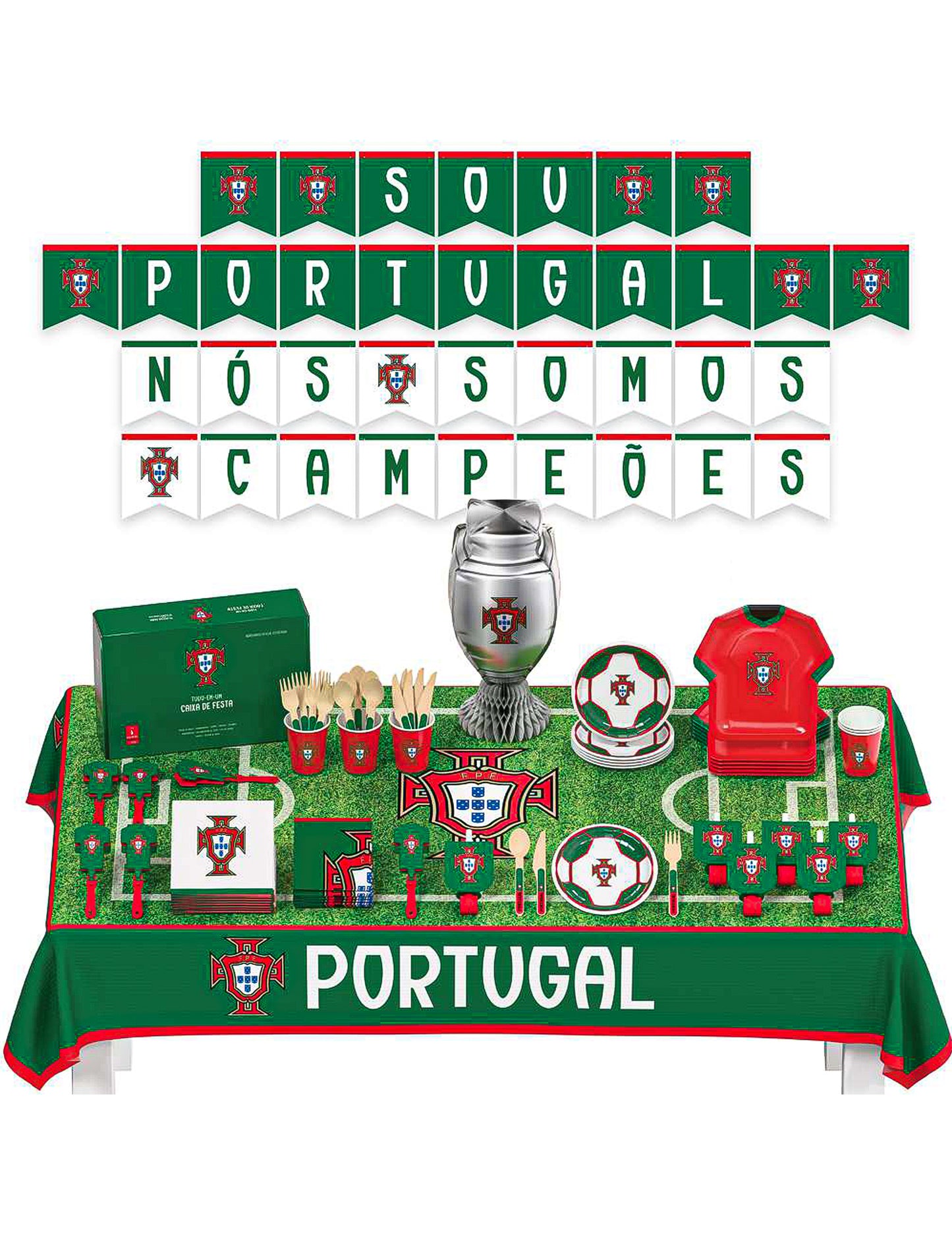 Kit cumpleaños Federación Portuguesa de Fútbol 75 piezas