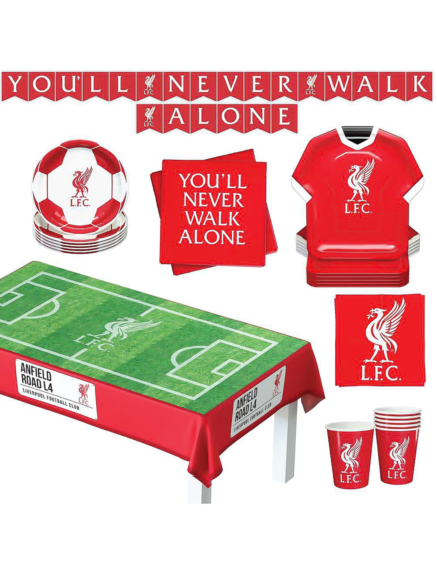 Kit de cumpleaños Liverpool Football Club 44 piezas