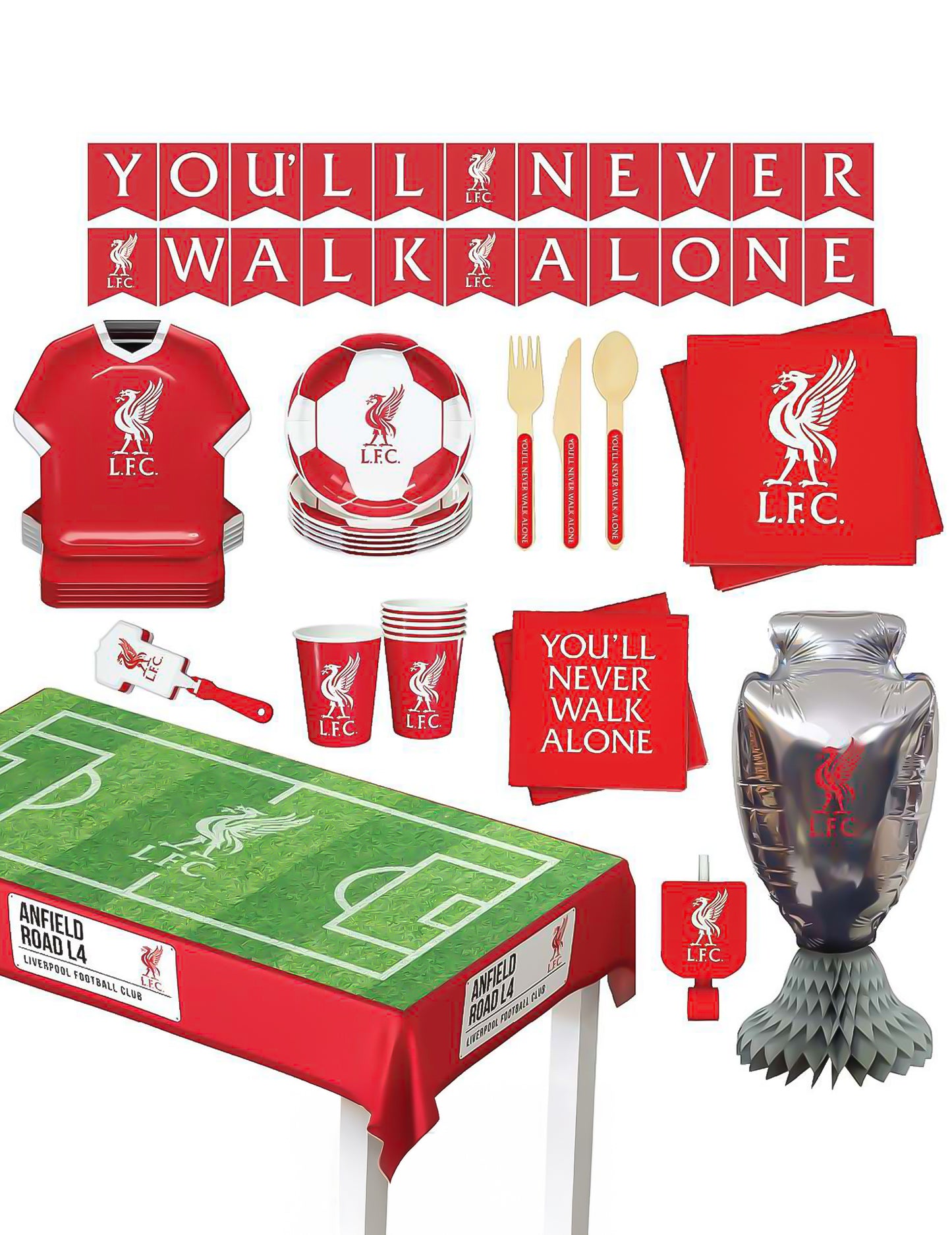 Kit de cumpleaños Liverpool Football Club 75 piezas