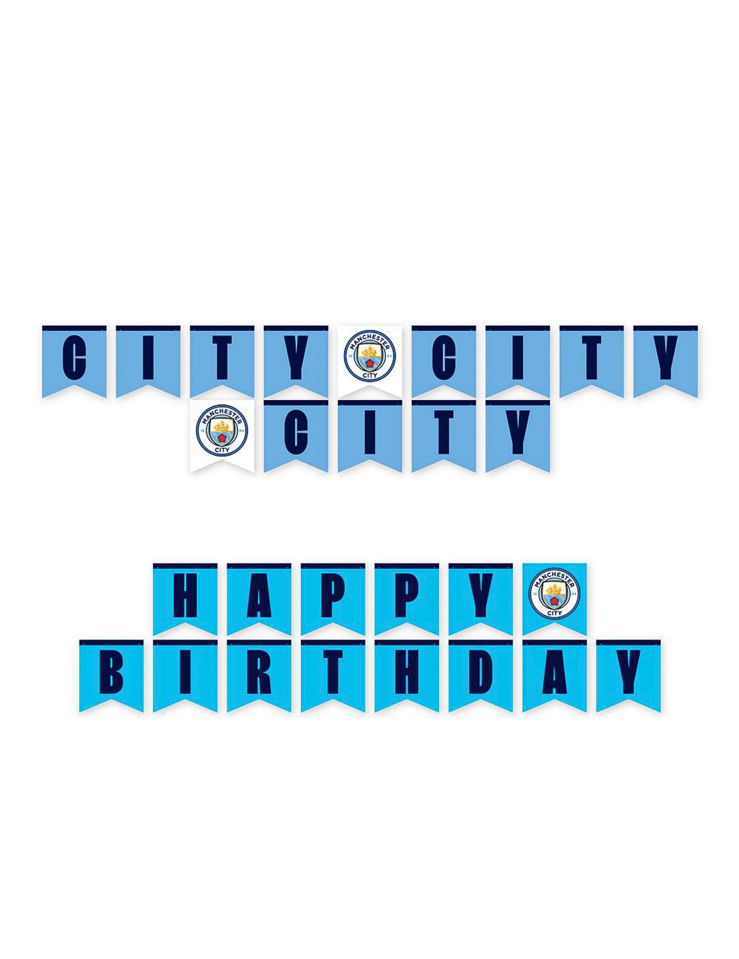 Kit de cumpleaños del Manchester City Football Club 75 piezas