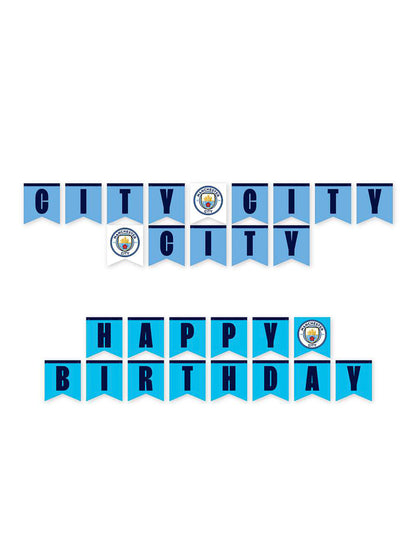 Kit de cumpleaños del Manchester City Football Club 75 piezas
