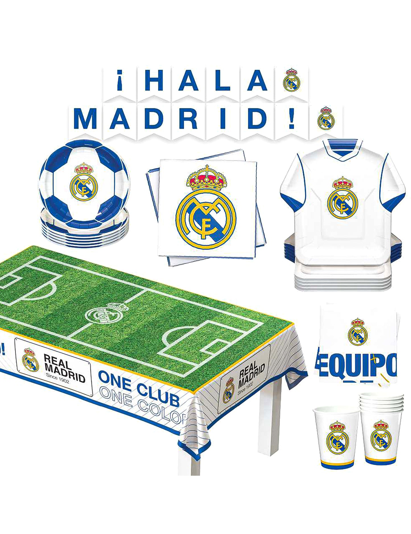 Kit cumpleaños Real Madrid CF 44 piezas
