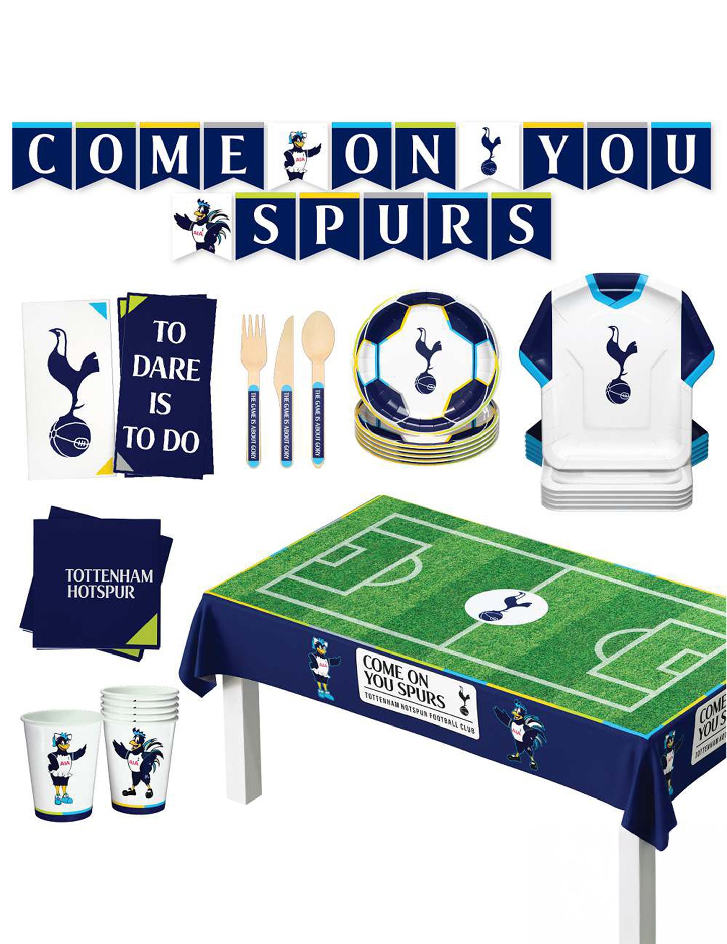 Kit de cumpleaños Tottenham Hotspur Football Club 44 piezas