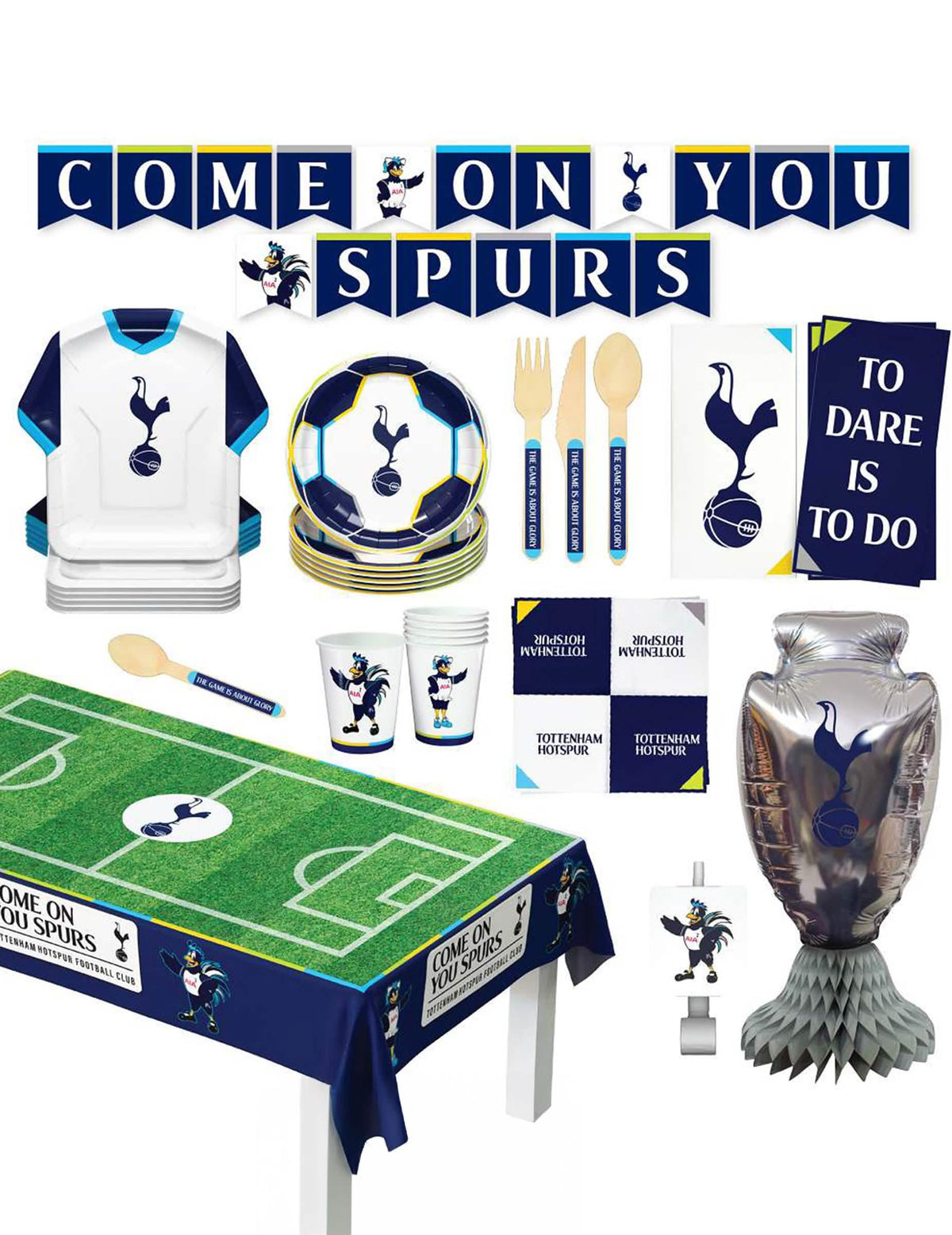 Kit de cumpleaños Tottenham Hotspur Football Club 75 piezas