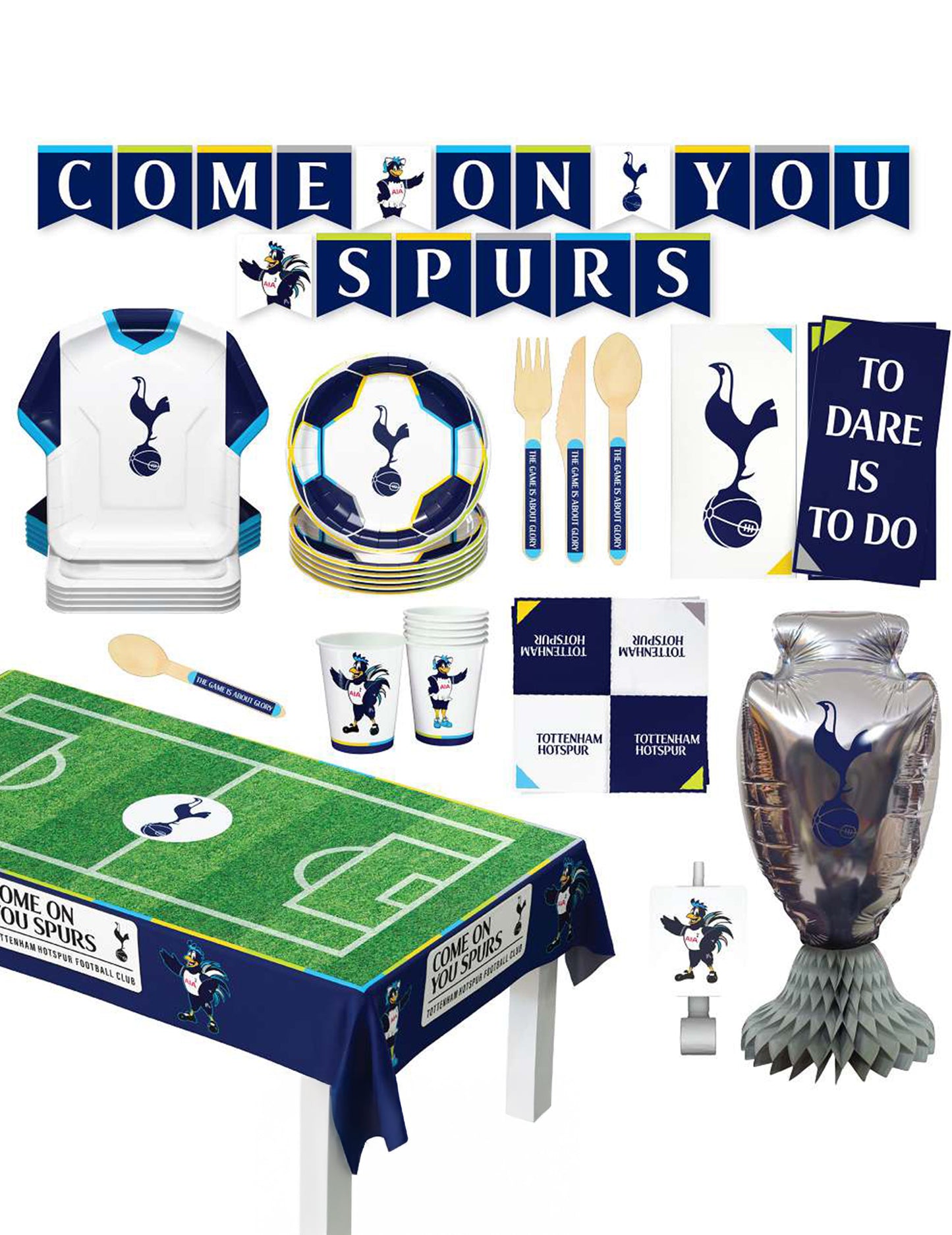 Kit de cumpleaños Tottenham Hotspur Football Club 75 piezas