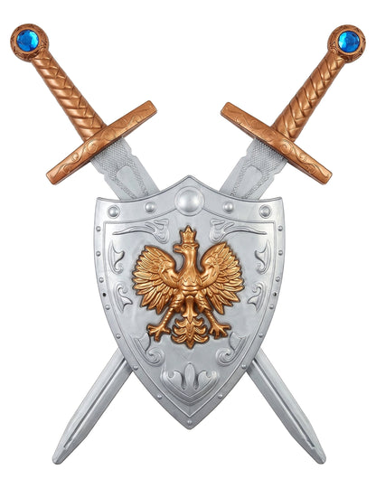 Kit escudo 2 espadas gladiador niño