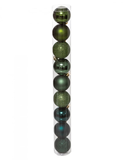 Boules de Noël bleu vert mates et brillantes