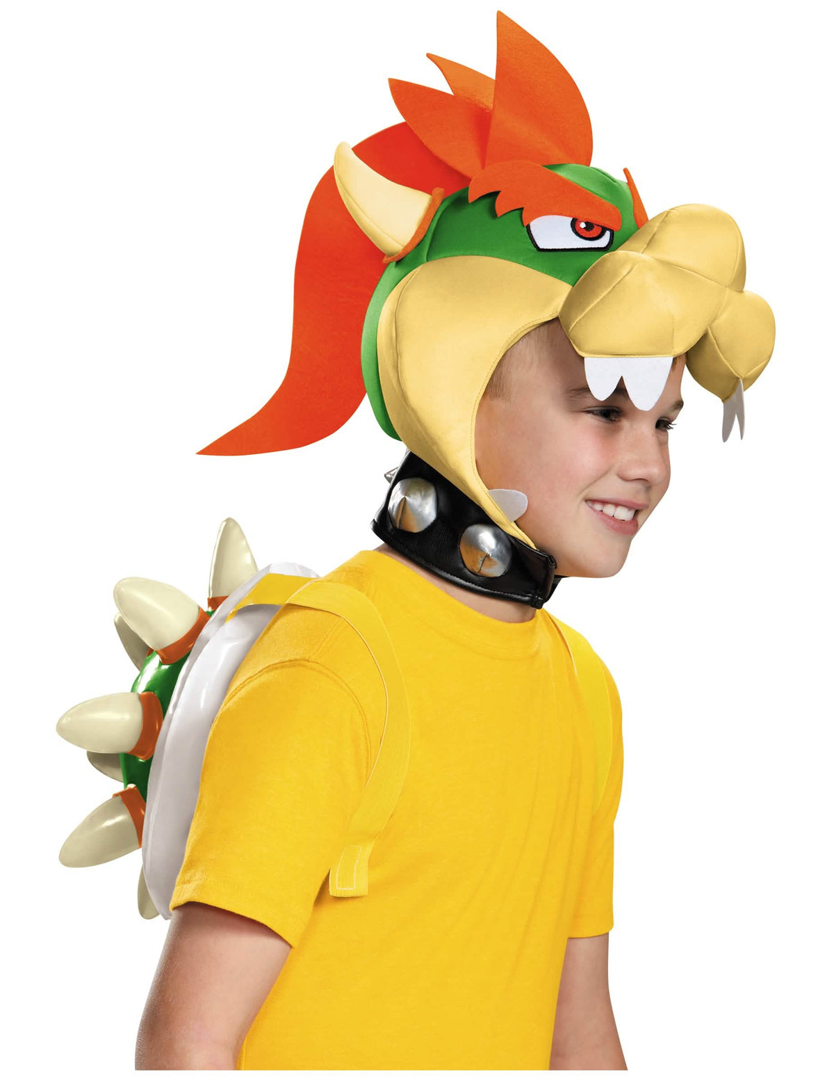 Kit Bowser Nintendo® para niño con tocado de caparazón y collar con púas