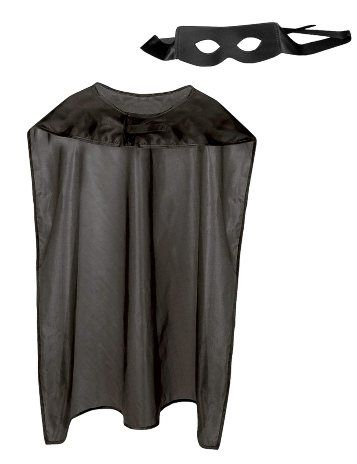 Kit cape et masque de super héros pour adulte noir