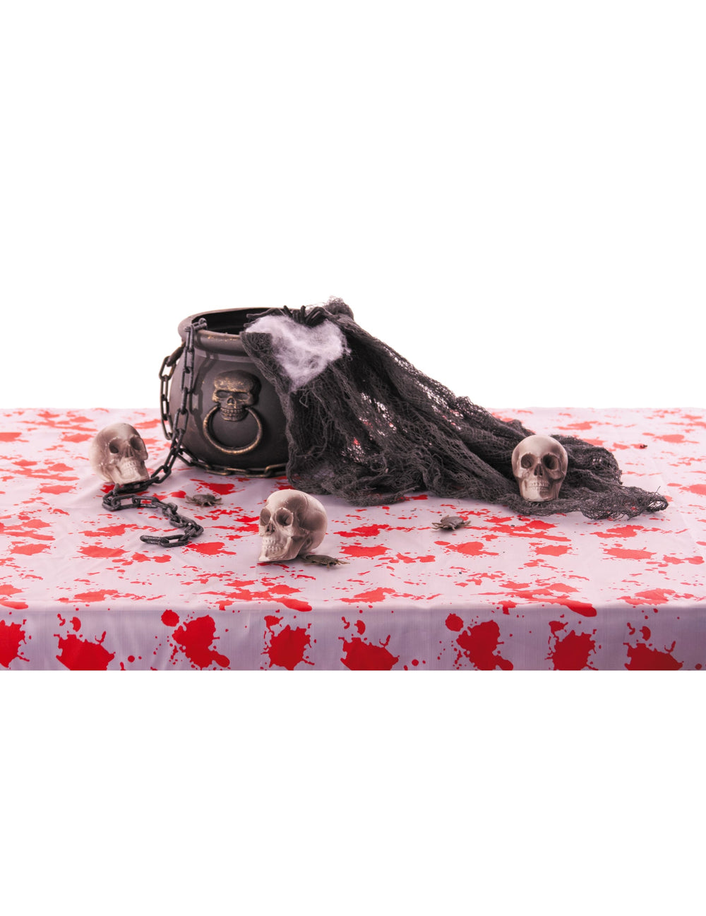 Mise en situation du chaudron avec 12 pièces pour décoration d'Halloween