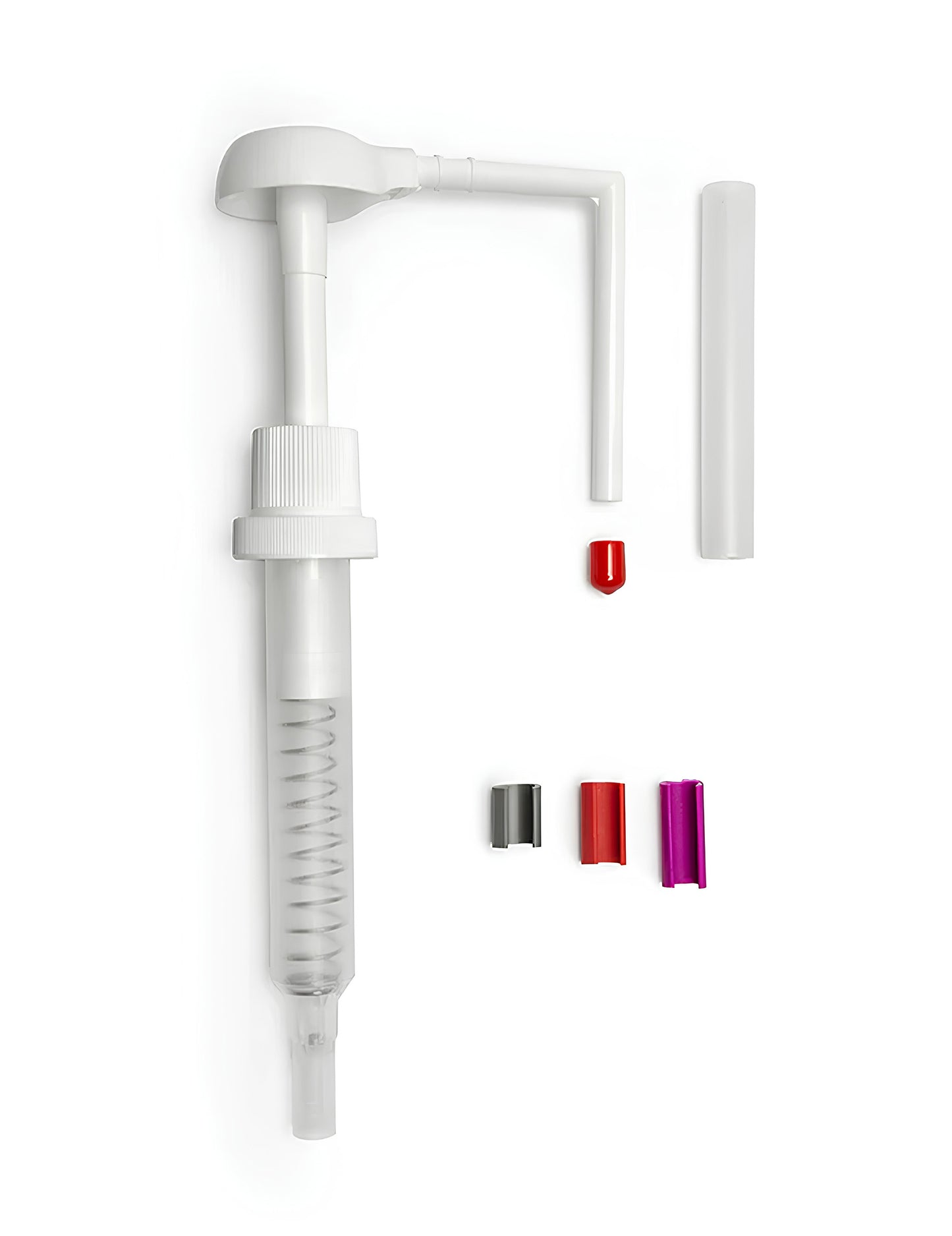 Kit distributeur HI-FLOAT blanc avec clips de dosage colorés