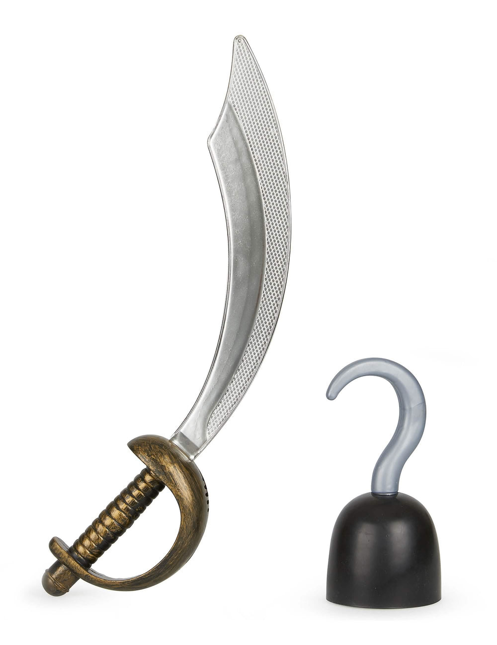 Kit de espada y garfio de pirata para niño plateado y bronce