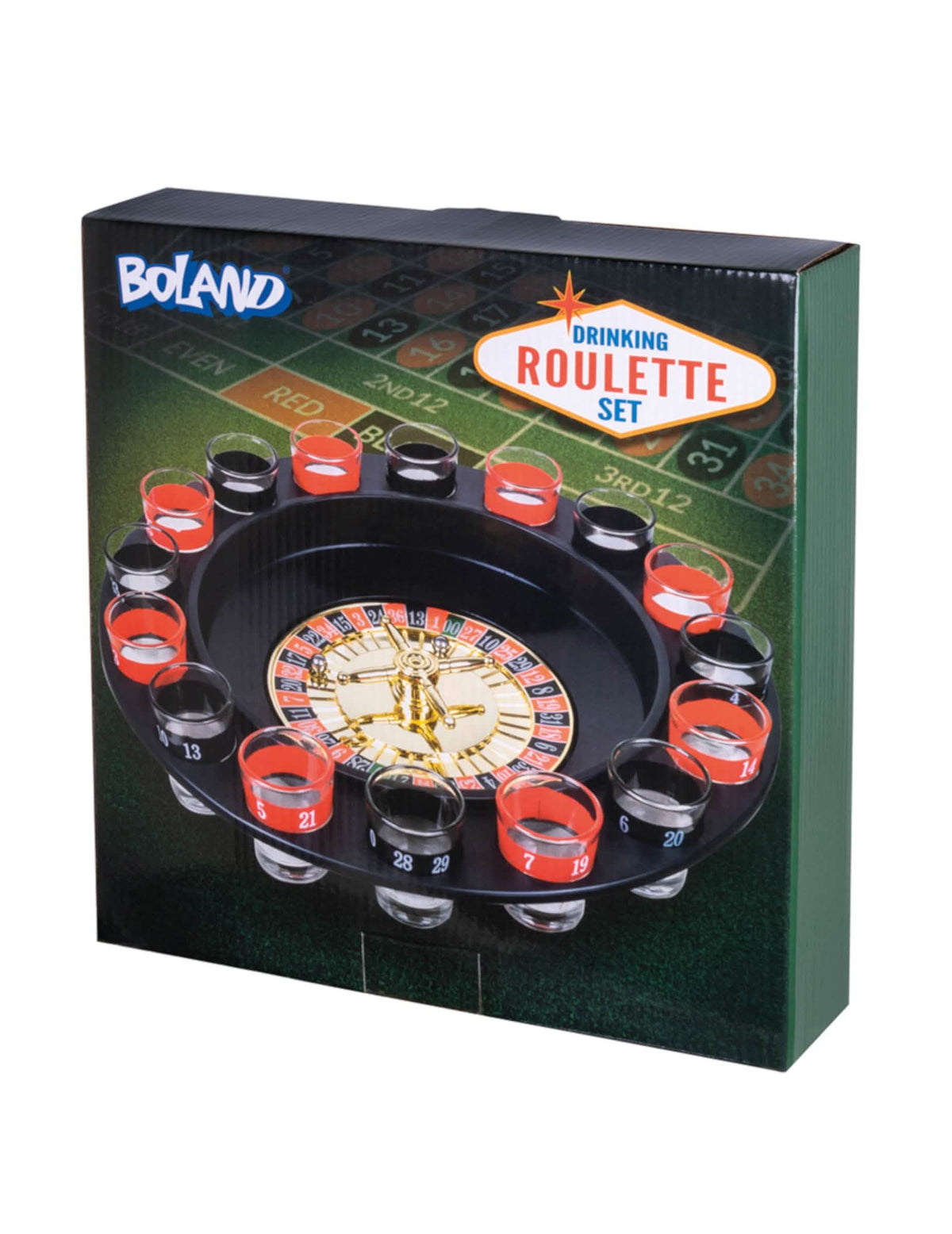 Vista del embalaje del kit de juego de aperitivo ruleta