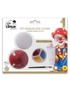 Kit maquillage avec faux nez de clown pour enfant multicolore avec palette et pinceau