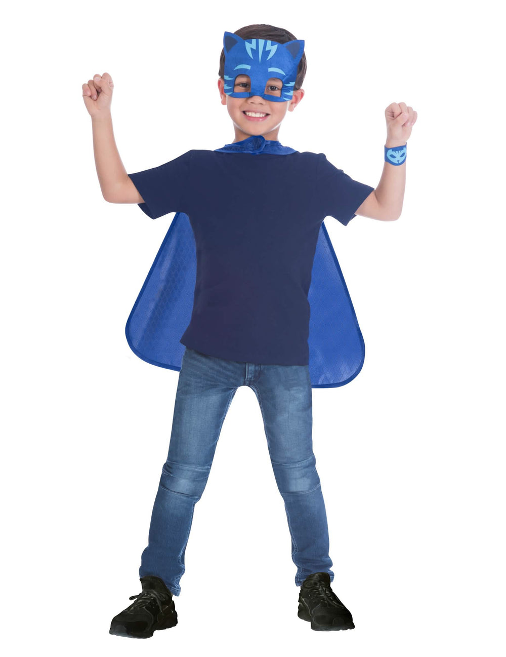 Kit de máscara y capa Yoyo Pyjamasque para niño azul