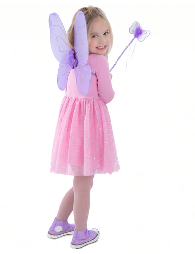 Kit de mariposa violeta para niña