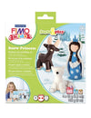 Kit pâte Fimo princesse des neiges pour enfants avec renne et ours polaire