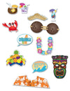 Kit photobooth Hawaï pour adulte 12 accessoires multicolores