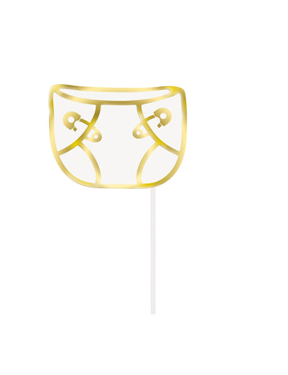 Accessoire couche dorée du kit photobooth Hello Baby