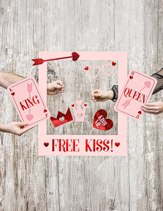 Mise en situation du kit photobooth love is in the air