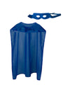 Kit cape et masque de super héros pour adulte bleu