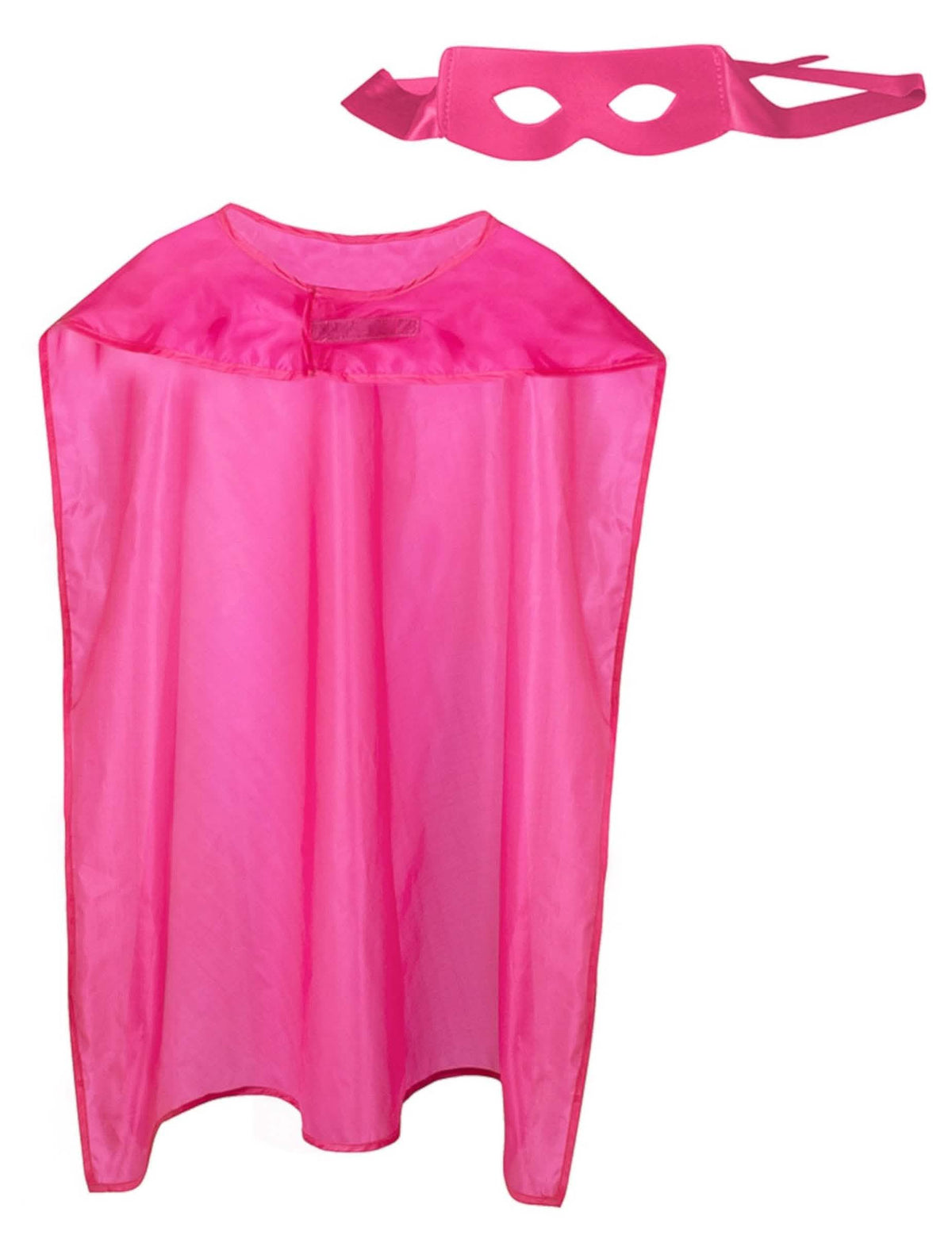 Kit super héros pour adulte rose avec cape et loup