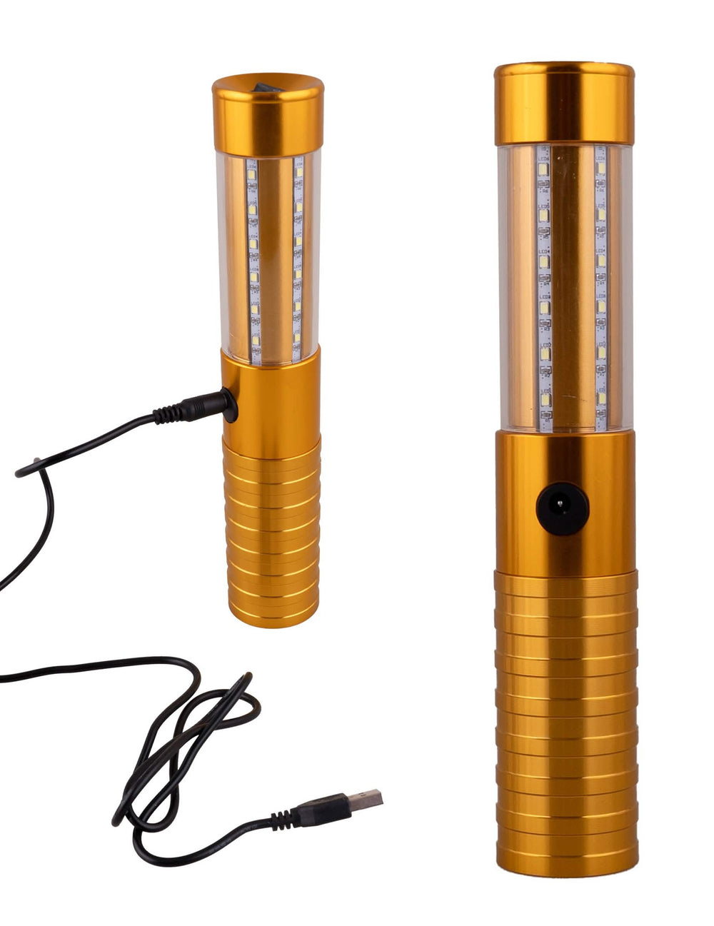 Câble USB et port de charge de la lampe scintillante LED pour bouteille or