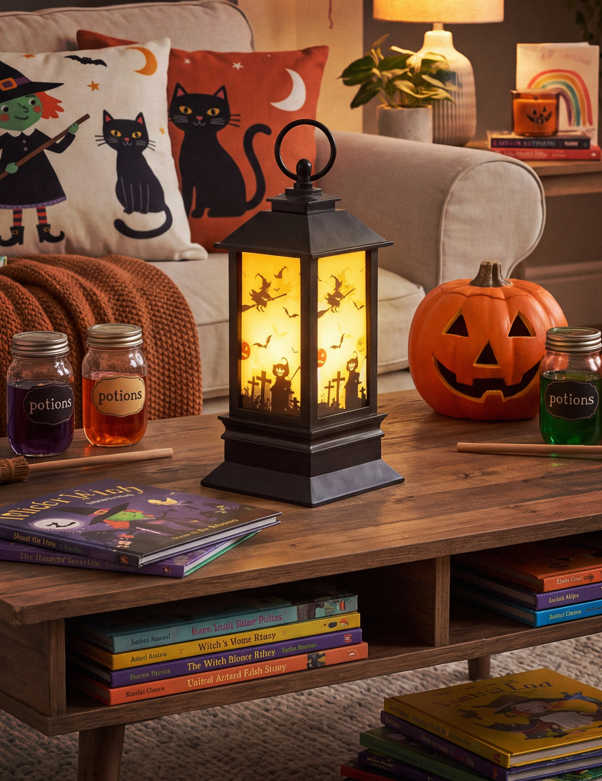 Farol de luz de Halloween 18 x 9 cm