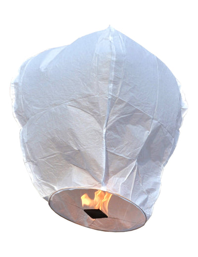 Linterna voladora blanca de papel ignífugo 1m