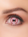 Lentilles fantaisie oeil injecté de sang pour adulte rouges et blanches