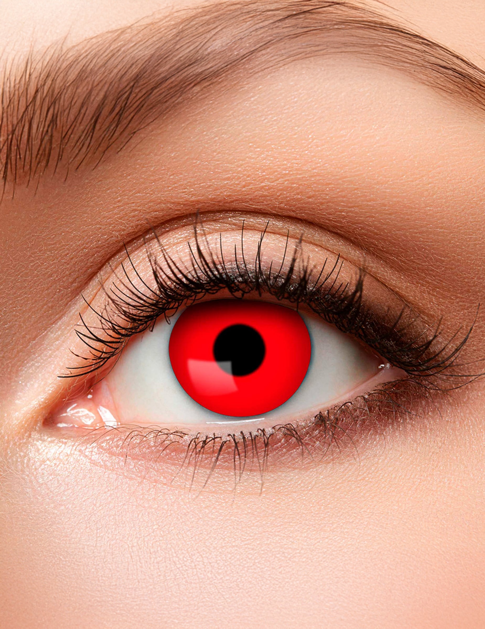 Lentilles fantaisie oeil rouge pour adulte rouge vif