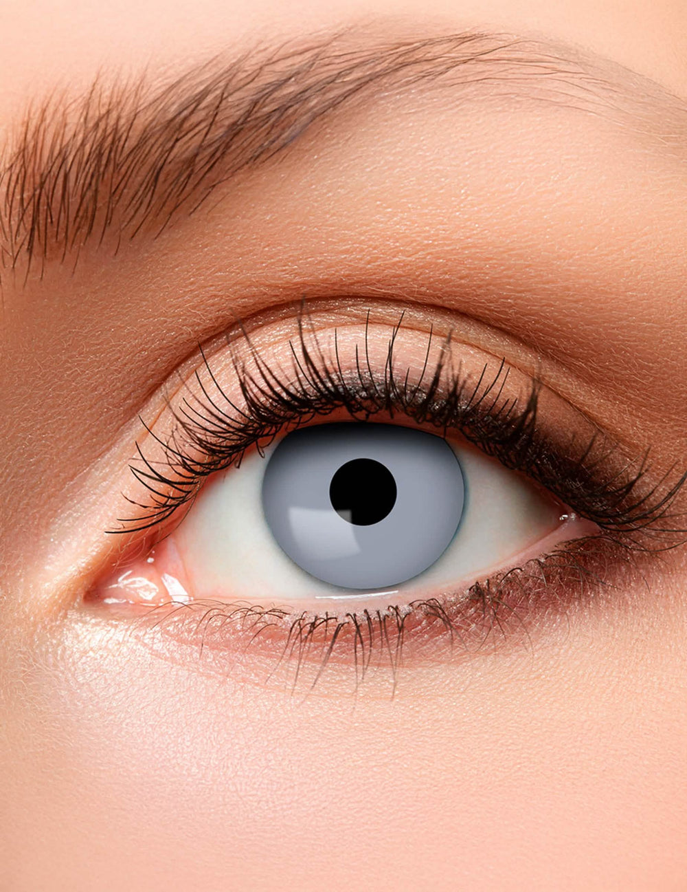 lentillas de fantasía ojo zombie halloween para adulto gris